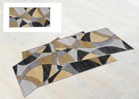 Parure  3 Tappeti  art.  C6681,  2  tappeti  misura 60 x 110, 1 tappeto misura  80 x 150, INTARSIO