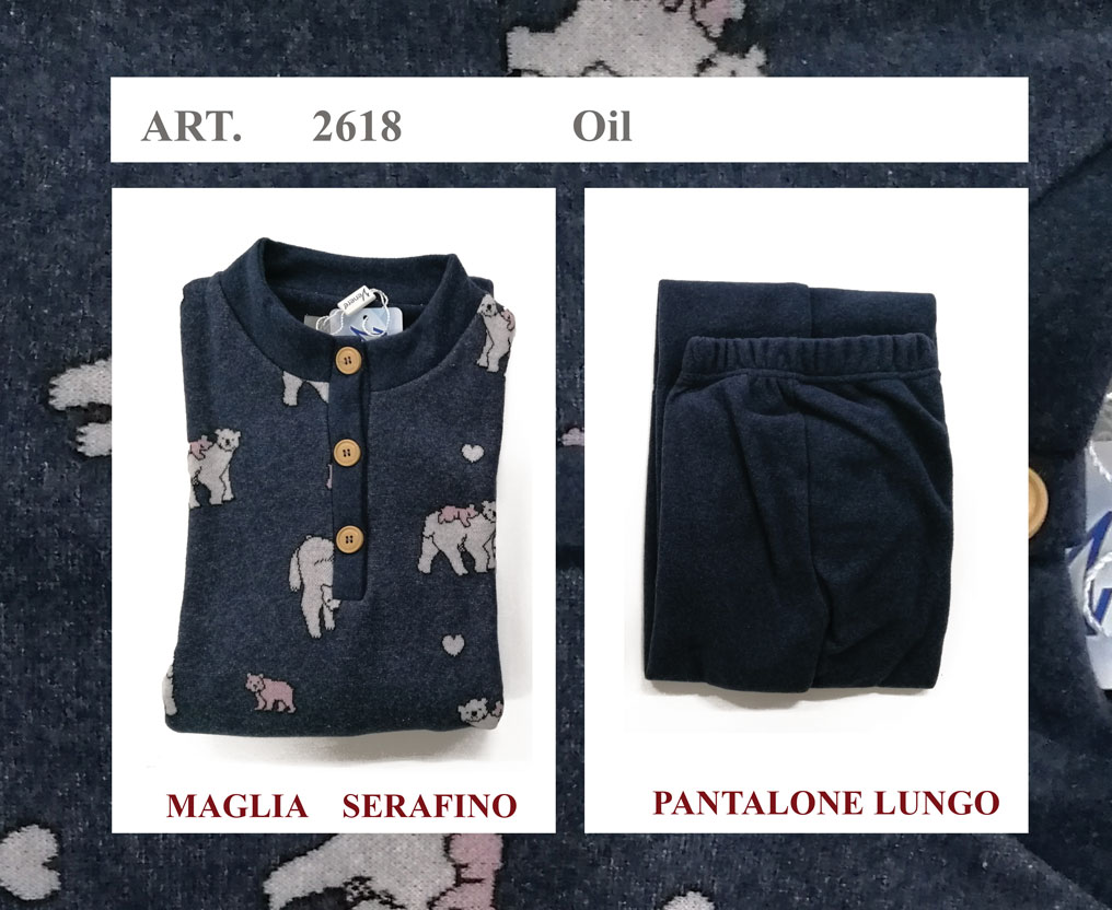 Pigiama donna serafino punto Milano Art. 2618, Venere - immagine 2