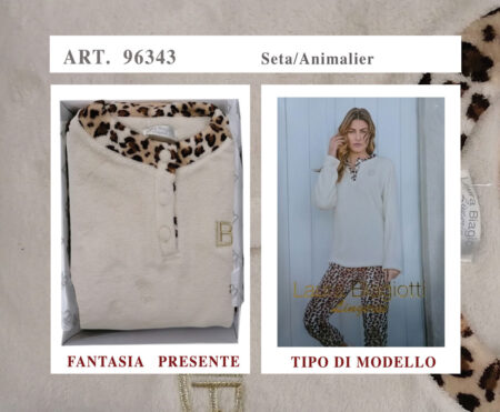 Pigiama donna serafino  coral  Art. 96343, Laura Biagiotti seta/animalier  <i><span style="color: red;">ESAURITO</span></i>