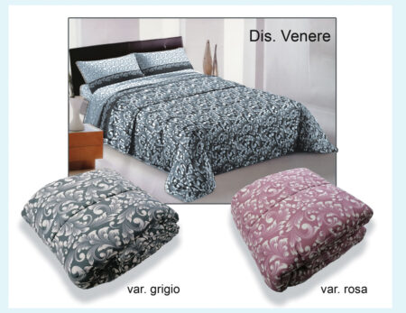 Trapunta  2 piazze matrimoniale art. Coccola Dis. Venere, CO&CO Italia var. rosa <i><span style="color: red;">ESAURITO</span></i> - immagine 3