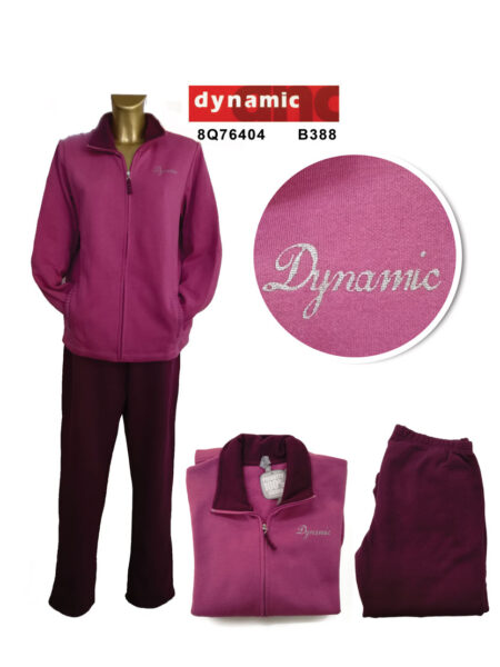 Tuta  Donna Campagnolo Felpata  Art. 8Q76404  DYNAMIC rosa