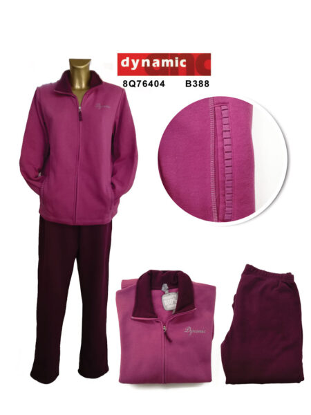Tuta  Donna Campagnolo Felpata  Art. 8Q76404  DYNAMIC rosa - immagine 3