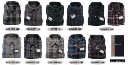 Camicie Uomo in  flanella manica lunga con due tasche anteriori con chiusura a zip, Sea Barrier Senales disponibili in molti colori e taglie