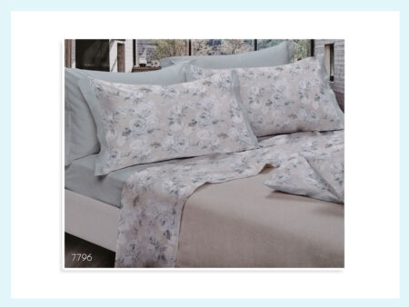 Completo lenzuolo 2 piazze Matrimoniale caldo cotone  art. 7796, Cogal var. silver