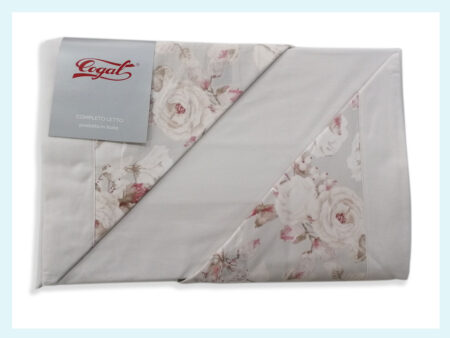 Completo lenzuolo 2 piazze Matrimoniale caldo cotone  art. 7796, Cogal var. silver - immagine 2