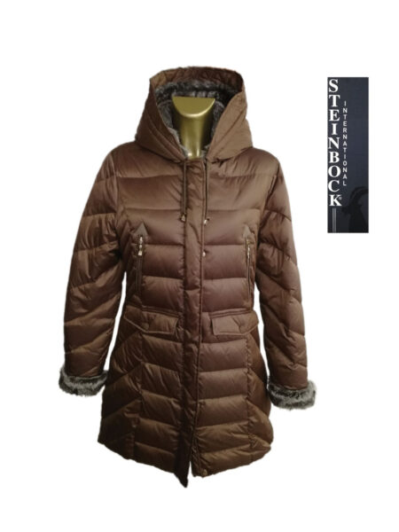 Giaccone trapuntato Steinbock donna mod. Cornella art. 20388 53494 35  con cappuccio in pelliccia