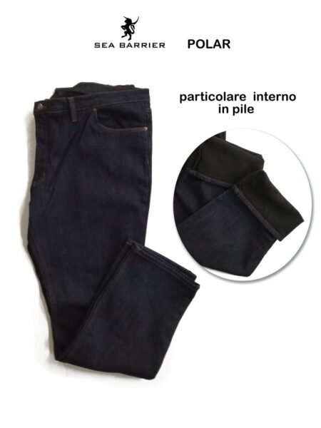 Jeans Uomo elasticizzati felpati Sea Barrier Art. Polar