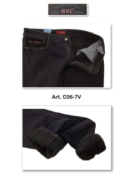 Jeans uomo elasticizzati felpati H8L art. C06-7V Articolo <i><span style="color: red;">ESAURITO</span></i> - immagine 3