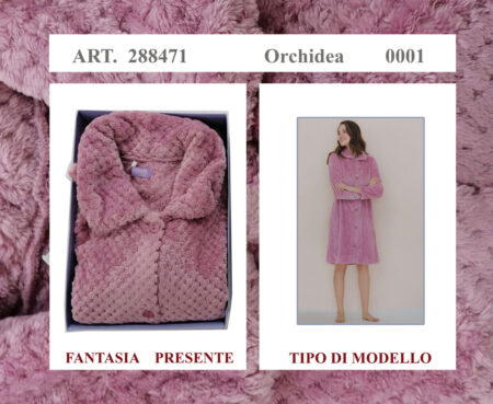 Vestaglia donna in  coral  Art. 288471, LINCLALOR var. orchidea