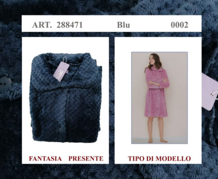 Vestaglia donna in  coral  Art. 288471, LINCLALOR var. blu