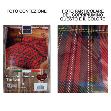 copripiumino tartan rosso