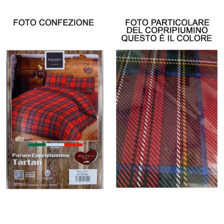 copripiumino tartan rosso