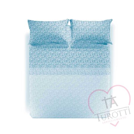 Caleffi completo lenzuola 2 piazze Rex pois blu - immagine 3