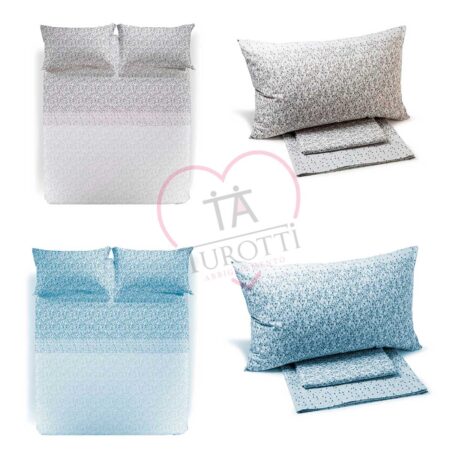 Caleffi completo lenzuola 2 piazze Rex pois blu - immagine 4