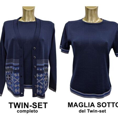 twin set donna due pezzi blu