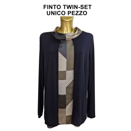 finto twin set signora un pezzo