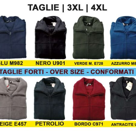felpe pile uomo taglie forti