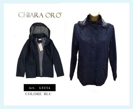 Giubbino estivo donna con cappuccio art. Lucia, CHIARA ORO <i><span style="color: red;">ESAURITO</span></i>