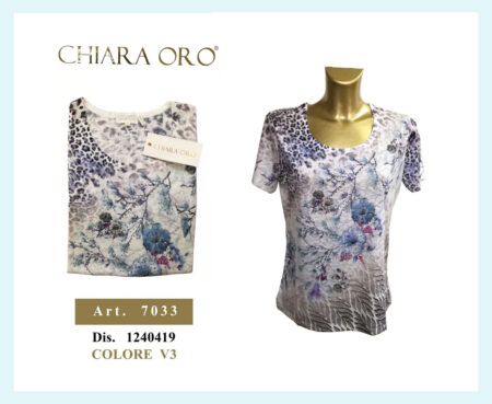 Maglia girocollo manica corta Chiara Oro art. 7033 dis. 1240419 V3
