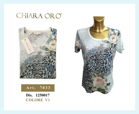 Maglia girocollo Chiara Oro manica corta  art. 7033-1 dis. 1250017 V1