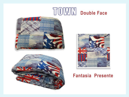 Trapunta 1 piazza e 1/2  Diadema art. Town stampa digitale double face versione 1 <i><span style="color: red;">ESAURITO</span></i>
