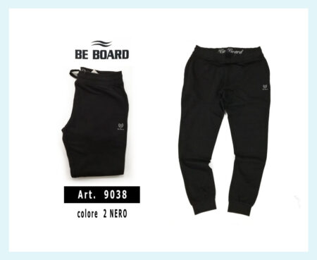pantalone tuta uomo leggeri con polsini  Art. 9038 colore 2 nero