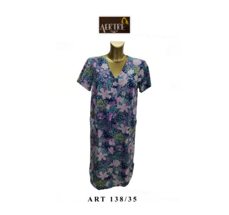 Grembiule Vestaglia Classica Donna Mezza Manica Apertura con Bottoni Art. 138/35, AERTRE