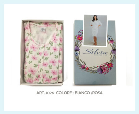 Camicia da notte serafino cotone jersey Art. 1026 Silvia