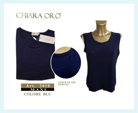 Canotta spalla larga donna Chiara Oro  art. 2010 colore blu