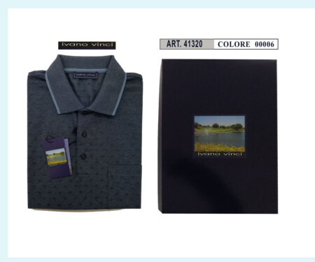 Polo uomo Ivano Vinci manica corta 100% cotone mercerizzato  art. 41320 colore 00006