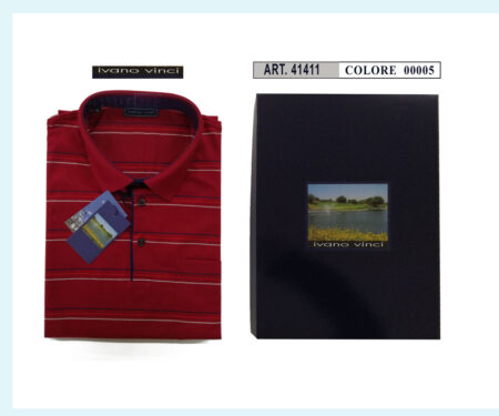 Polo uomo Ivano Vinci manica corta 100% cotone mercerizzato  art. 41411 colore 00005