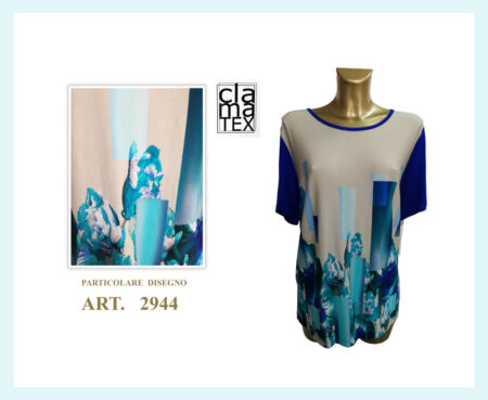 Maglia girocollo manica corta donna Clamatex  art. 2944 cina taglia calibrata