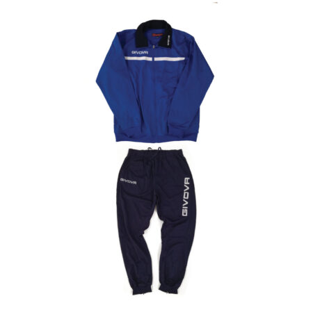 Tuta da ginnastica GIVOVA TT012 blu e azzurra extra taglie