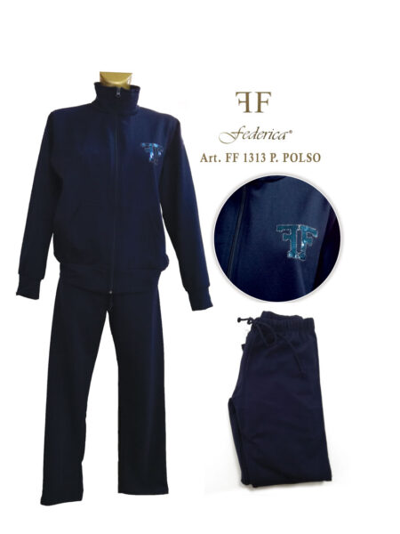 Tuta Sportiva leggera Donna cotone  Art. FF 1313 P. Polso  Federica