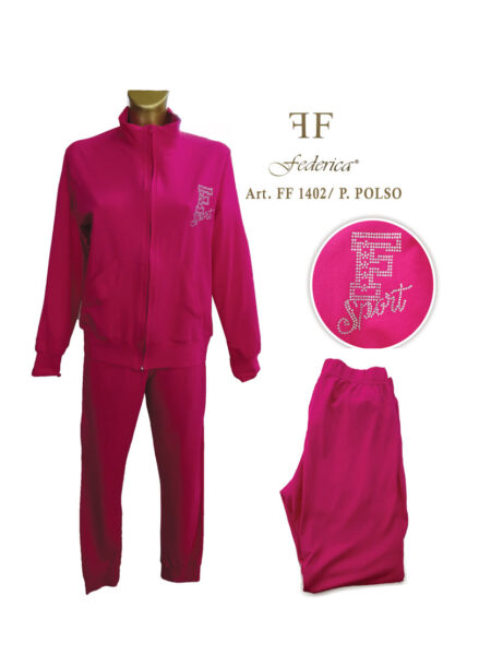 Tuta Sportiva leggera Donna cotone  Art. FB 1402/P  Federica <i><span style="color: red;">ESAURITO</span></i>