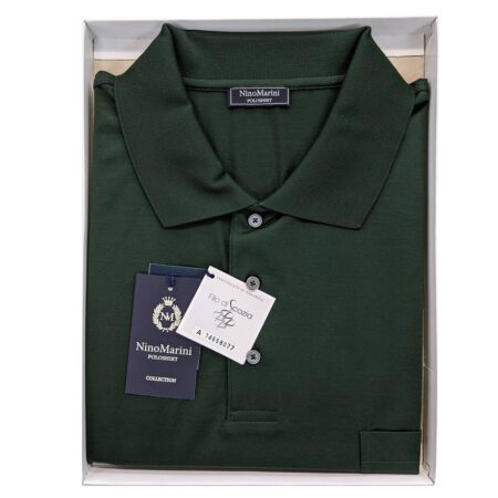 Polo oversize 5XL 6XL 7XL 8XL Nino Marini 82300 Big in Filo di Scozia - immagine 5