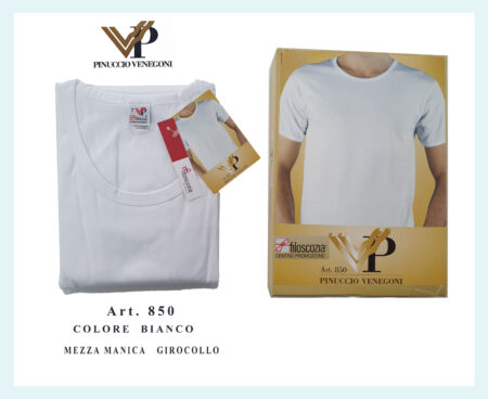 Maglia intima uomo filoscozia  girocollo  art. 850 Pinuccio Venegoni