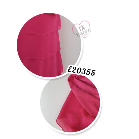 Abito  con balze  leggero donna  mezza manica art. E20355, Cheitt rosa shocking - immagine 2
