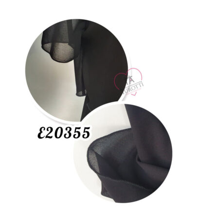 Abito  con balze  leggero donna  mezza manica art. E20355, Cheitt nero - immagine 2