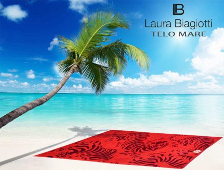 Salviettone da mare Laura Biagiotti art. Tigri rosso - immagine 2
