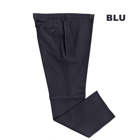 Pantaloni da uomo classici in lana di colore blu