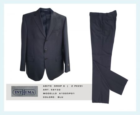 Abito uomo  Inthema 2 pezzi giacca  e pantalone art. 58132 100% pura lana vergine