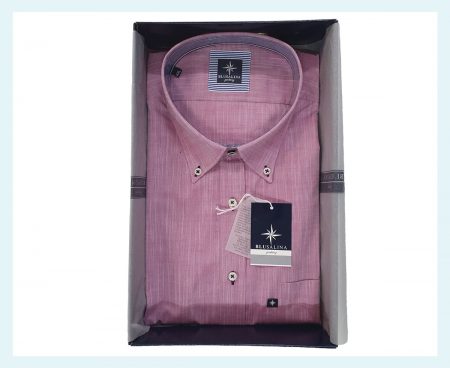 Camicia  Uomo  Mezza  manica  Art. Elba SR 670E, Blusalina con bottoncini V92 rosa