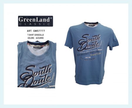 T-Shirt Uomo GreenLand art. GM57777 100 % cotone colore  azzurro