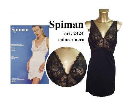 Sottoveste in pizzo Spiman art. 2424 colore nero