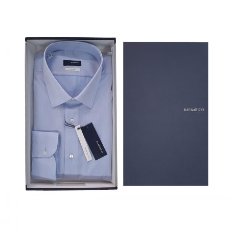 Camicia  uomo no stiro Barbarigo modello TB84 art 0210 10 manica lunga   var 002 celeste