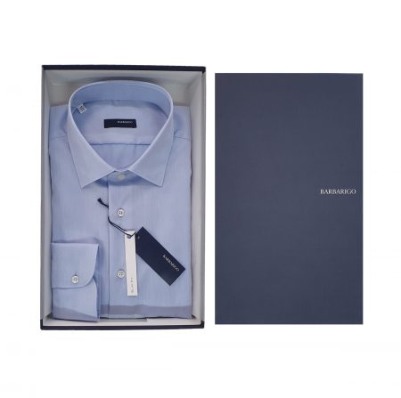 Camicia  uomo slim Barbarigo modello TA62 art 0210 10 manica lunga   var 002 celeste
