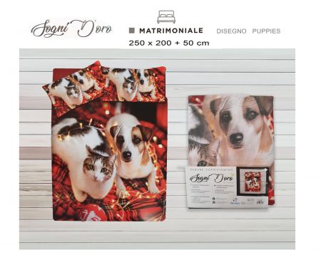 Copripiumino Sogni d'Oro matrimoniale dis Puppies