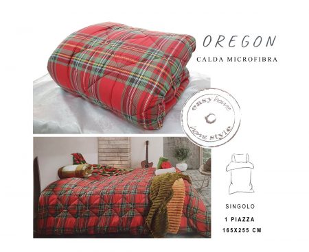 Trapunta scozzese tartan singolo microfibra Oregon 1 piazza Easy Home <i><span style="color: red;">ESAURITO</span></i>