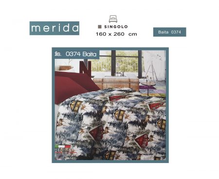 Trapunta Natalizia singolo Microfibra 1 piazza  dis Baita 0374 Merida <i><span style="color: red;">ESAURITO</span></i>